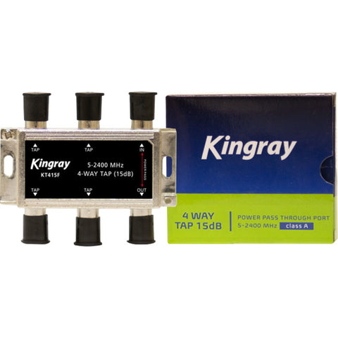 KT415F 4 WAY 15DB TAP 5-2400MHZ POWER PASS FOX APP F30955 KINGRAY KT415F