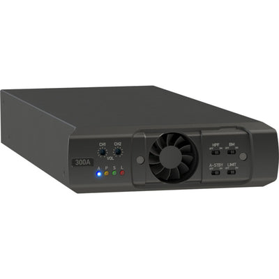 QX300A 2X 150W 1RU -1/3 SPACE COMMERCIAL POWER AMPLIFIER AUTO LOAD SENSING: 4-16 OHM, 70V-100V LNE QUEST 01454080