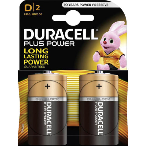 MN1300B2 'D' ALKALINE DURACELL BATTERY COPPER TOP PK2 DURACELL 75054121