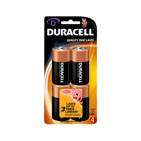 MN1300B4 'D' ALKALINE DURACELL BATTERY COPPER TOP PK4 DURACELL 75054126