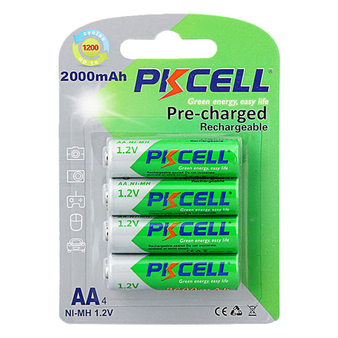 PK4PAA 2000MAH NIMH AA BATTERIES 4 PK READY TO USE LSD PKCELL PKCELL