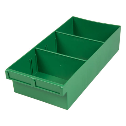 1H025GN 400MM LARGE SPARE PARTS TRAY GREEN DRAW WITH DIVIDERS FISCHER PLASTIC 1H-025 GREEN