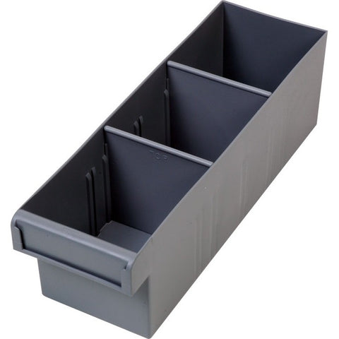 1H012GR GREY 300MM MEDIUM PARTS TRAY STORAGE DRAWER WITH DIVIDERS FISCHER PLASTIC 1H-012