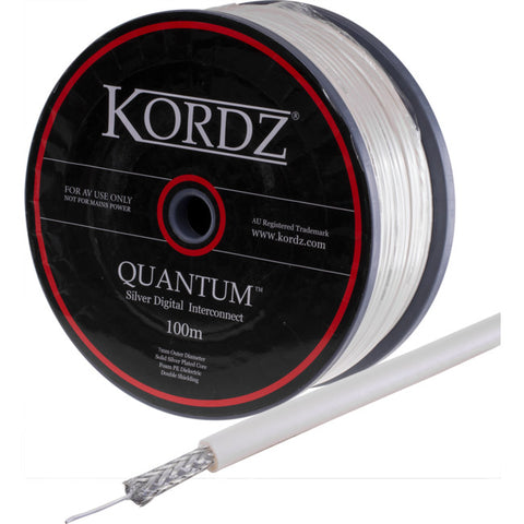 QUANTUMPL-1M PREMIUM SILVER PLATED CABLE-1M VIDEO COAX DIGITAL AUDIO PEARL KORDZ QUANTUM PEARL