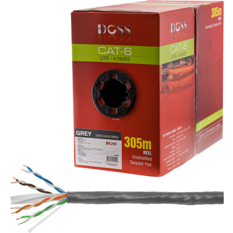 C6RGRY 305M CAT6 SOLID CABLE GREY SOLD AS 305M ROLL ONLY DOSS