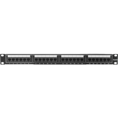 PPC624 24 PORT CAT6 PATCH PANEL TE TECH TE PP246-K/BLK