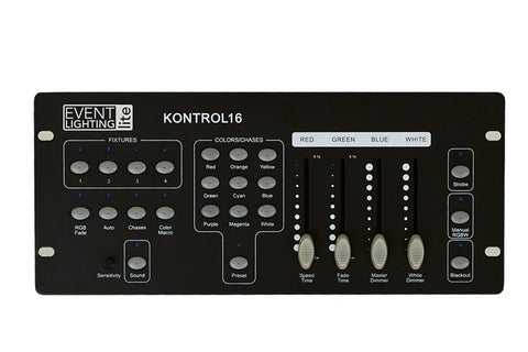 Event Lighting KONTROL16 - 4 x RGBW fixture DMX controller