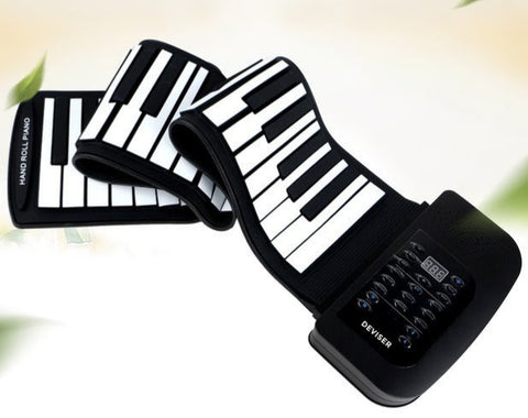 Electronic Keyboard Piano 61Keys Roll Up Soft Flexible Portable Foldable