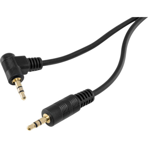 LA1032 STEREO 3.5MM LEAD - 2M 1 STRAIGHT 1 RIGHT ANGLE PLUG 3.5 AUX LEAD