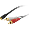 LA1048 3.5MM SOCKET TO 2X RCA  - 0.5M STEREO CABLE PRO2