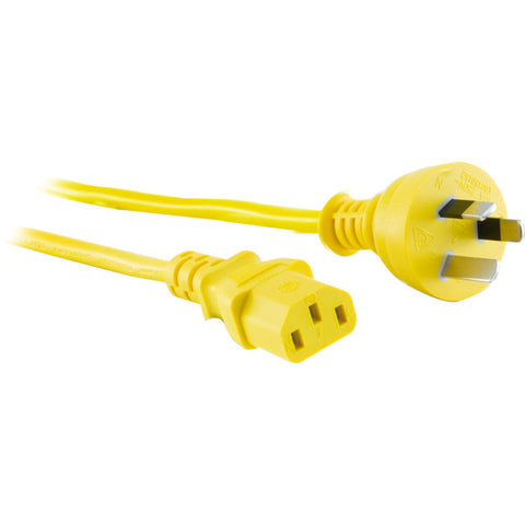 K9-2MYEL YELLOW IEC POWER LEAD - 2M IEC-C13 APPLIANCE CORD DOSS