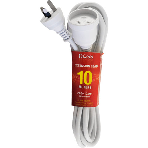 EXL10M 10M POWER EXTENSION LEAD WHITE DOSS DOSS