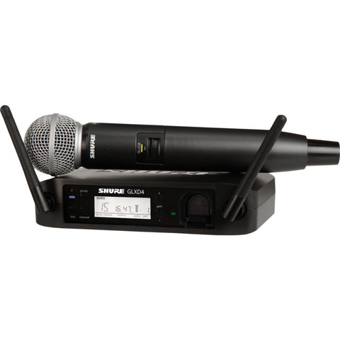 GLXD24SM58 HANDHELD WIRELESS SYSTEM WITH SM58 MICROPHONE TRANSMITTER SHURE SHR-GLXD24S58