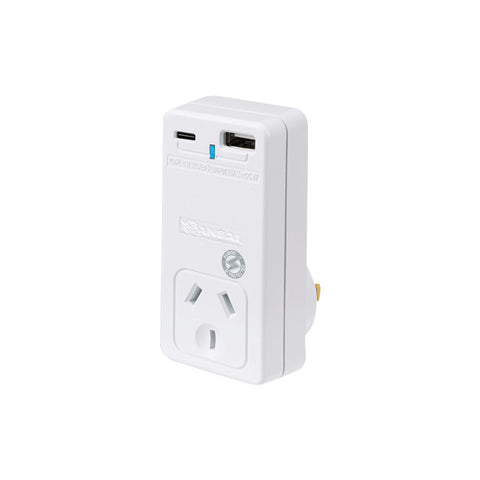 SURGE PROTECTOR WITH USB-C AND A SANSAI PAD301USB