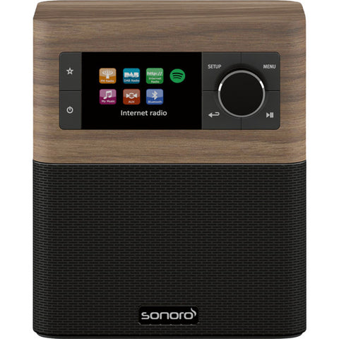 STREAM-W/B FM/DAB+ -INTERNET RADIO- WIFI BLUETOOTH - WALNUT / BLACK SONORO STREAM WALNUT BLACK