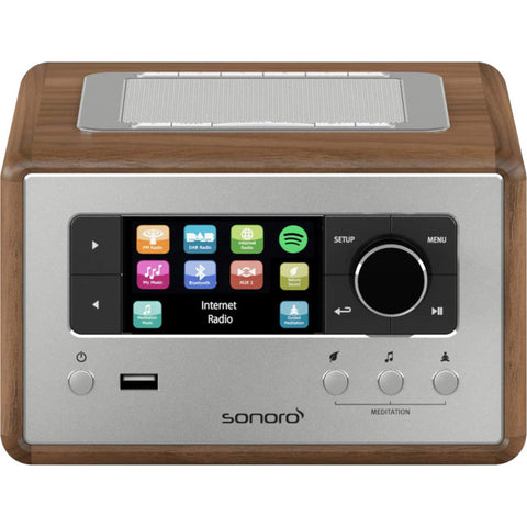 RELAX-WAL FM/DAB+ -INTERNET RADIO- WIFI BLUETOOTH -ALARM CLOCK -WALNUT SONORO RELAX- WALNUT