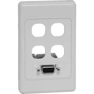 P5980 VGA WITH 4 GANG WALL PLATE DUAL COVER SCREW CONNECTIONS DYNALINK P5980