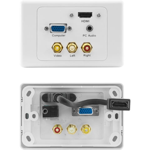 PRO1310 HDMI VGA COMPOSITE AV PC AUDIO WALL PLATE PRO2 A-1310