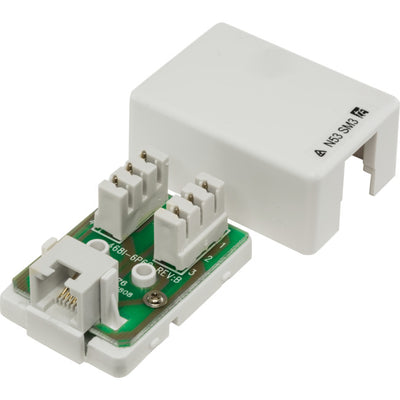 SM366IDC/WHT MINI 6P6C SURFACE MOUNT SOCKET RJ12 IDC PUNCH IN TERMINATION SM366IDC/WHT