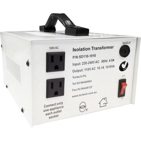 SD110-1010W 1010W USA STEPDOWN TRANSFORMER 110V DIELECTRICALLY ISOLATED TORTECH SD110-1010