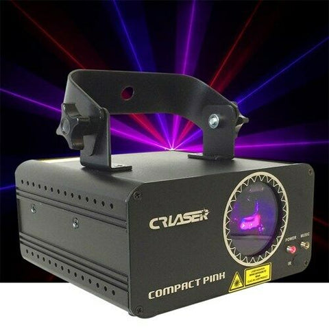 CR Laser Compact Pink 250mW Laser Disco Light Auto Sound DMX IR Remote Control