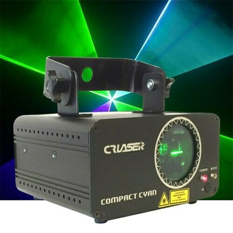 CR Laser Compact Cyan 150mW Laser Disco Light Auto Sound DMX IR Remote Control