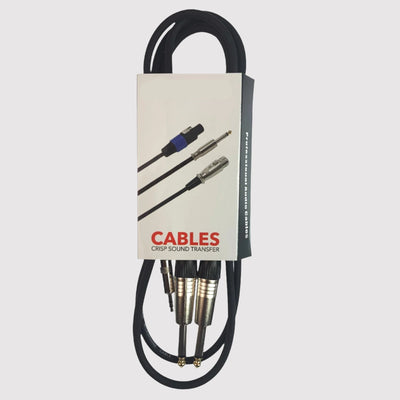 1/8 3.5 mm TRS Stereo to Dual 1/4 6.35 Mono Jack Stereo Cable Y-Splitter Aux Mini Jack to Jack Breakout Cord 1.5 Meter