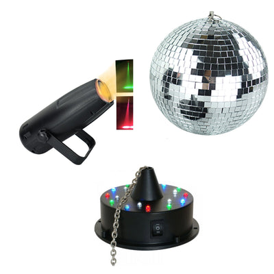 CR Lite 8 inch Mirror Ball Motor Pinspot Set for Home Party