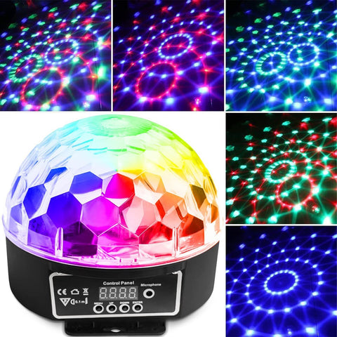 CR Lite LED Star Ball 6 X 3W Red Green Blue Purple Yellow White Effect Light IR Remote