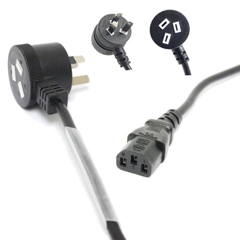 DL 5 Meter Piggyback Power IEC Cable 3 Pin Plug 240V 10Amp SAA Approved