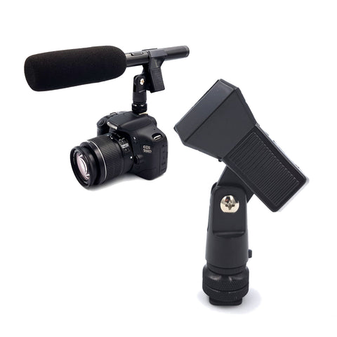 Universal Camera Hot Shoe Mic Mount Microphone Clip for DSLR Camera Video