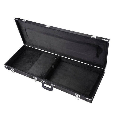 Electric Guitar Hard Case Black Rectangular Shape Lockable with Key