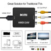 AV RCA to HDMI or HDMI to AV RCA Adapter Audio Video Converter for Composite Upscaling or Digital Downscaling