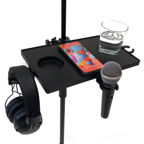 Microphone Mic Stand Clamp-on Tray Metal Mounting Clamp Clip For Accessories Projector Stand Mouse