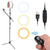 Ring Light Microphone Tripod Stand Phone Mic Mount 10" 25cm & Remote