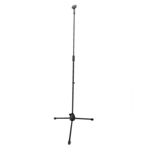 Microphone Stand with Mic Clip Tripod Base Straight Classic Style with Adjustable Height