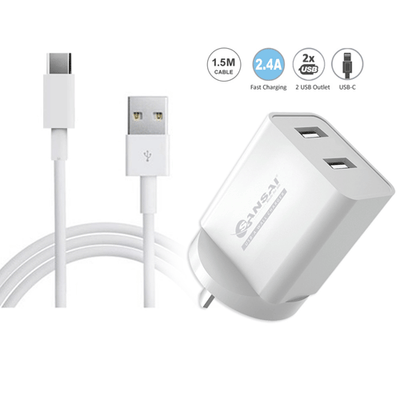 USB Charger & Type-C Cable SANSAI TPE-7077T