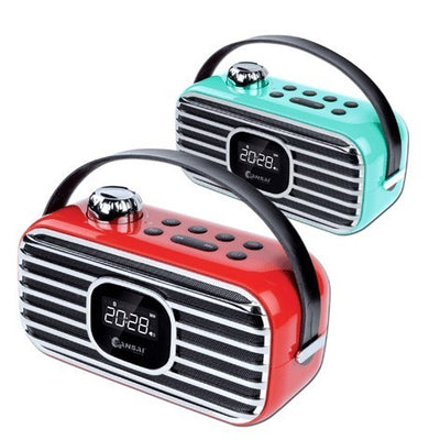 Classic Vintage Design Bluetooth Speaker SANSAI BT-111C BT-111C-R