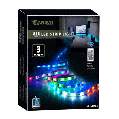 3M USB Powered LED Strip Light SANSAI GL-LS033