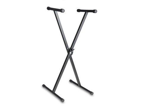 Keyboard Stand Steel X-Stand Braced Black Height Adjustable Flat Folding